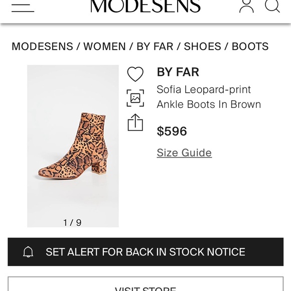 By Far Sophia Leopard Suede Leather Boots Sz 38 - Picture 5 of 5